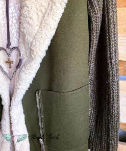 Davi & Dani Winter Warmth Coat - Olive - SALE