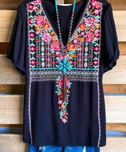 Andree What's New AHB EXCLUSIVE: Rainy Rose Blouse - Black