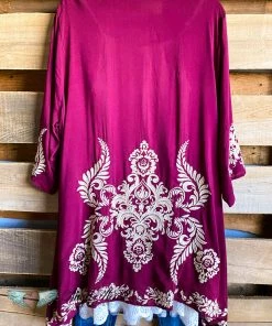 Andree By Unit AHB EXCLUSIVE: Rise Of Romance Cardigan - Burgundy - SALE