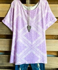 Oddi Paisley Night Top - Lavender - SALE