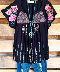 Andree Noon Time Tea Blouse - Black