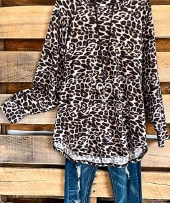 Crepas Devotion To The Wild Sweater- Leopard Brown - SALE