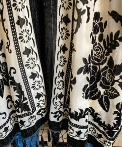 Leto AHB EXCLUSIVE: Stained Glass Kimono Burnout Velvet - Black What's New