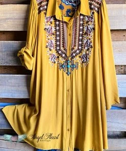 Andree AHB EXCLUSIVE: Beautiful All Around Dress - Mustard