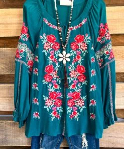 Andree What's New Here Without You Blouse - Teal
