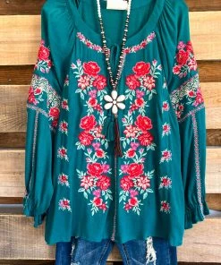 Andree What's New Here Without You Blouse - Teal