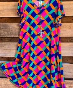 Sassy Look Accompanied By Laughter Dress - Multi