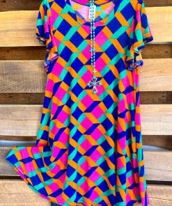 Sassy Look Accompanied By Laughter Dress - Multi