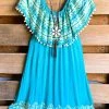 A&A What's New AHB EXCLUSIVE: Havana Nights Dress - Turquoise/Cream