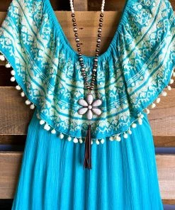 A&A What's New AHB EXCLUSIVE: Havana Nights Dress - Turquoise/Cream