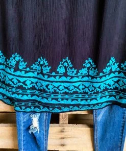 A&A What's New AHB EXCLUSIVE: Beautiful Reflections Tunic - Black/Turq