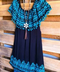 A&A What's New AHB EXCLUSIVE: Beautiful Reflections Tunic - Black/Turq