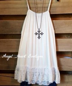 Angel Hear What's New Slip On Dress - White