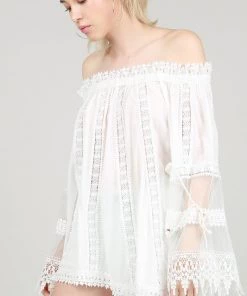 POL My Whole Heart Lace Top - Ivory - SALE