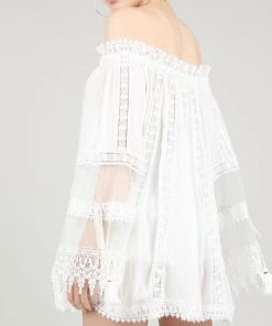 POL My Whole Heart Lace Top - Ivory - SALE