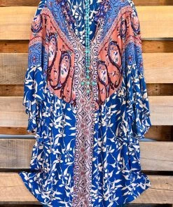 Umgee What's New Streamlined Romance Dress - Dark Denim