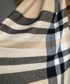 Knittread Messy Bun Plaid Scarf Accessories