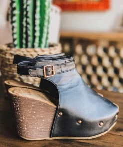 LA SHOE KING My Go To Wedges - Black - SALE