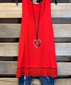 Emerald Extender: Slip On Tank/Tunic-Red What's New