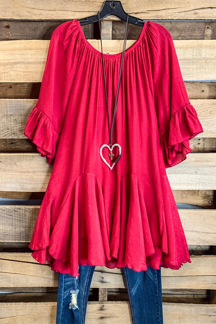 Sassybling AHB EXCLUSIVE: The It Girl Oversized Tunic -Crimson What's New 4 Sassybling AHB EXCLUSIVE: The It Girl Oversized Tunic -Crimson What's New