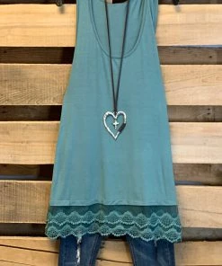Emerald Extender: Slip On Tank/Tunic - Antique Blue