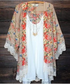 Velzera Steel Magnolia Cardigan - Beige