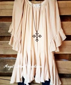 Sassybling What's New AHB EXCLUSIVE: The It Girl Oversized Loose Fitting Tunic - Beige