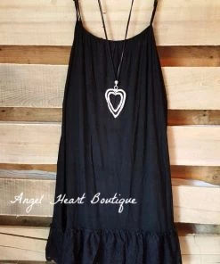 Angel Hear Slip On Dress - Black