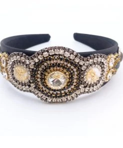 Treasure Jewels Queen Crystal Headband - Black What's New