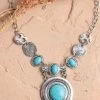 Leto What's New Stepping Stone Necklace - Tuquoise