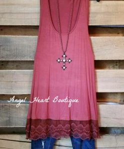 Emerald Extender: Slip On Tank/Tunic - Marsala What's New