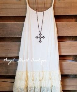 Sassybling What's New AHB EXCLUSIVE: Lovely Life Extender Slip On Dress - Off White