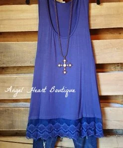 Emerald Extender: Slip On Tank/Tunic - Indigo Blue