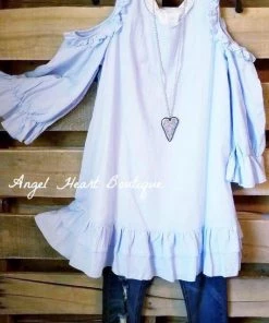 Sassybling What's New AHB EXCLUSIVE: Not A Doubt In Your Mind Dress - Blue - 100% COTTON
