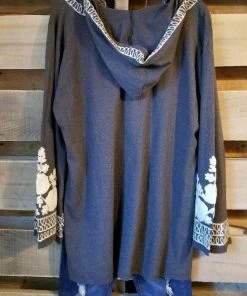 Asha What's New AHB EXCLUSIVE - My Embroidery Hoodie Top - Gray