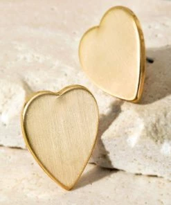Urbanista Floating Heart Earrings - Matte Gold What's New