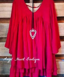 Sassybling AHB EXCLUSIVE - Only Thing That Matters Tunic - Crimson What's New