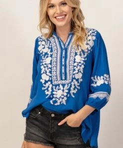 Andree By Unit AHB EXCLUSIVE - Couldn't Love You More Top - Denim Blue