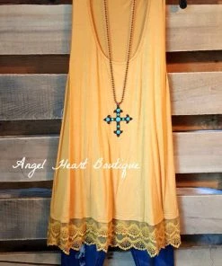 Emerald What's New Extender: Slip On Tank/Tunic - Mustard