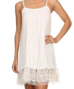 Angel Hear What's New Slip On Dress - White