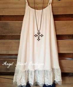 Angel Hear Slip On Dress - Beige