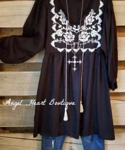 Velzera AHB EXCLUSIVE: Midnight Moonlight Tunic - Black-