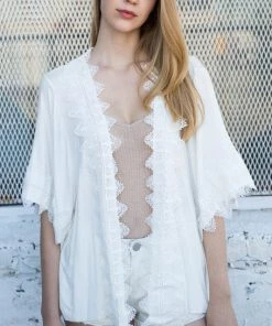 POL Looking Into The Sunset Cardigan - Ivory - SALE Regular Size Sale