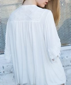 POL Looking Into The Sunset Cardigan - Ivory - SALE Regular Size Sale