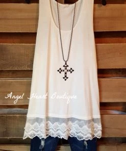 Emerald Extender: Slip On Tank/Tunic - Off White