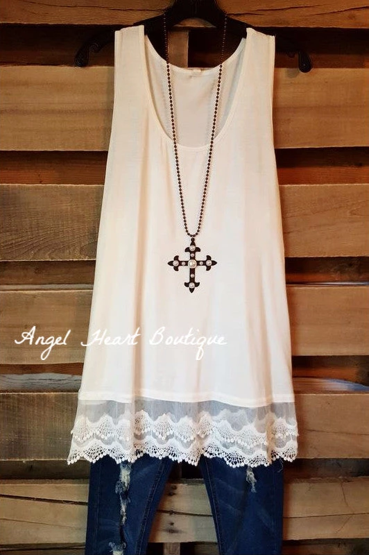 Emerald Extender: Slip On Tank/Tunic - Off White 4 Emerald Extender: Slip On Tank/Tunic - Off White