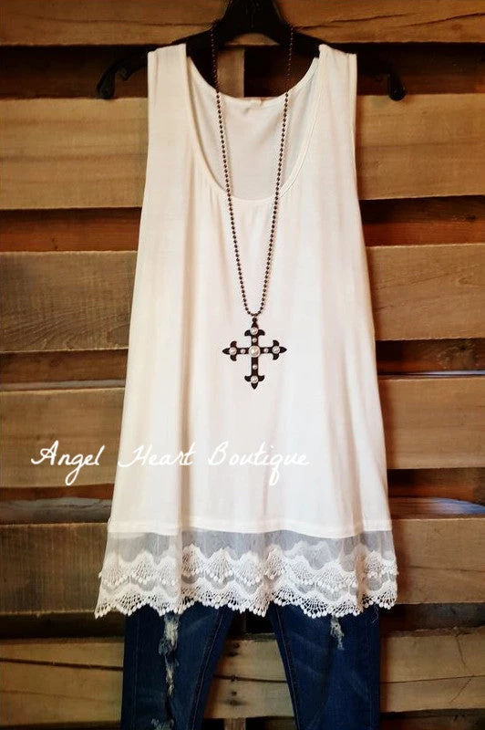 Emerald Extender: Slip On Tank/Tunic - Off White 5 Emerald Extender: Slip On Tank/Tunic - Off White